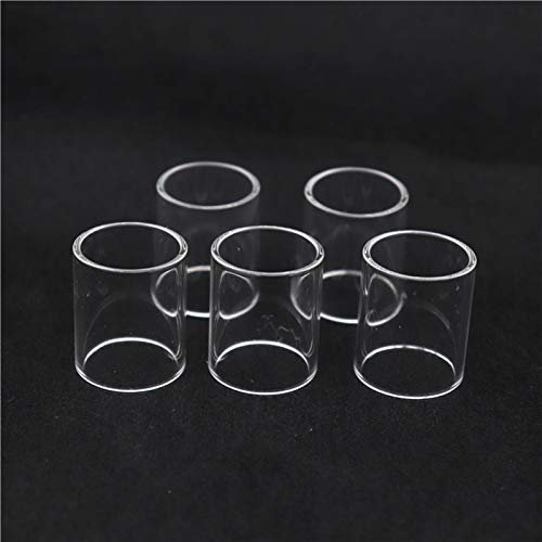 Qingtian-ceg 5 Stücke Ersatzglas Tank for Aspire Cleito 3,5 Ml/Cleito 120 4 ML/Nautilus 2 2 Ml/Nautilus X 2 Ml (Frei von Tabak und Nikotin) (Farbe : Klar, Größe : for Nautilus 2 2ml)