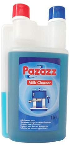 PAZAZZ Milchaufschäumer Reiniger – Flüssigreiniger für Kaffee- & Espressomaschinen – Entfernt Milchreste – Für Haushalt & Gewerbe – 1000ml – 12er-Pack