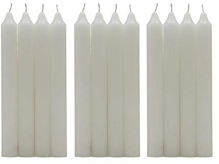 H HANSEL HOME Vela de Mesa Multiples Colores 17,5 cm (Blanco, 12 Velas)
