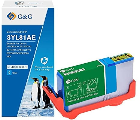 G&G XL-Tintenpatrone kompatibel mit HP 912XL/ 3YL84AE Schwarz, passend für HP OfficeJet 8010, 8012,8013,8014,8015,8017,8022e,HP OfficeJet Pro 8020,8023,8024,8025,8026e,8028 (Schwarz)