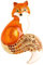 SM SunniMix Mode Emaille Fuchs Brosche Strass Pins für Rucksack Dekoration Geschenk Frauen Revers - Orange
