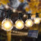 litogo Lichterkette Außen Solar, G40 Glühbirne 15+1 LED Solar Lichterkette Aussen Wasserdicht, 4 Modi Solarlichterkette für Garten, Hochzeit, Balkon, Haus, Weihnachten Deko, Warmweiß 2700K