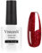 Vnicesli UV Nagellack Glitzer Rot, Gel Nagellack Dunkelrot, UV LED Soak Off Gel Nägel Nageldesign Manicure Lacquer Varnish 10ml