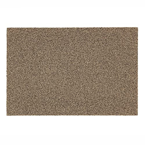 Fußmatte Außen - 40 x 60 cm Beige - 0,8 cm hohe Schmutzfangmatte rutschfest - Türmatte mit Rauen Borsten zum reinigen - Für Jede Witterung