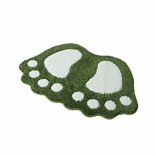 AAPIE 40 x 57 cm kleiner Teppich weiche Badematte Badezimmerteppich Teppich für Schlafzimmer flauschig Tufting Teppich Fußabdruck Form Teppiche
