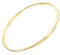 Lucchetta - 9k Gelbgold Starres Armreif 4.3gr - 22cm, Goldarmband Damen 375 Echtgold - Hochwertiges Schmuck hergestellt in Italien