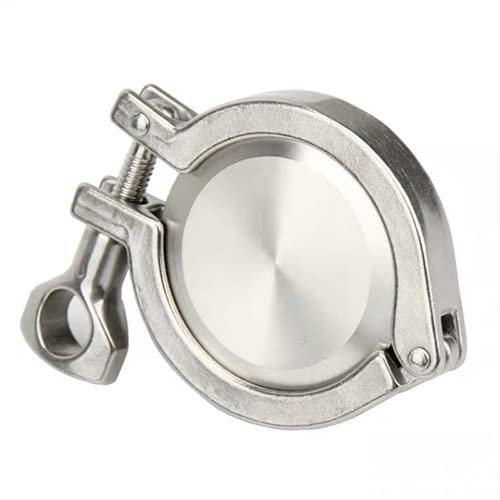 MOZTO Union 51mm Pipe O/D Sanitary 2 Tri Clamp Weld Ferrule + End Cap + Tri Clamp + Silicon Gasket 304 Stainless Steel, For Home Improvement Homebrew Fitting