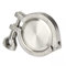 MOZTO Union 51mm Pipe O/D Sanitary 2 Tri Clamp Weld Ferrule + End Cap + Tri Clamp + Silicon Gasket 304 Stainless Steel, For Home Improvement Homebrew Fitting