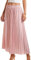 TEERFU Damenrock aus Chiffon, elastisch, hohe Taille, Plissee-Rock, Rosa, S