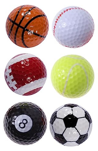 BESPORTBLE 6 Pièces balles d'entraînement Billard Ballon Piscine Ballon Basket Baseball Ballon de Piscine Tennis Balls Ballon Rugby Ballon d'entraînement balles de Pratique Le Golf