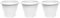 AC - Pack de 3 Macetas Mediterráneas - Plástico Resistente - Ideal para el Hogar, Plantas, Jardín, Decoración. - Cuidado de Plantas - Forma Redonda - 20 cm - Color Blanco