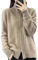 Cardigan da Donna con Colletto alla Coreana in Lana con Cerniera, Maglione A Maniche Lunghe in Cashmere Lavorato A Maglia