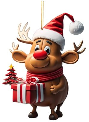 1 Stück Basteln Weihnachten Lustige Weihnachtlicher Baumschmuck Ornamente Christmas Ornaments Cartoon Deko Weihnachten Bunt Anhänger Weihnachtsbaum Anhänger Niedlicher Weihnachtsdekoration Zum Hängen