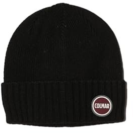 Colmar Originals Mütze mit Umschlag, gerippt, Schwarz, Schwarz