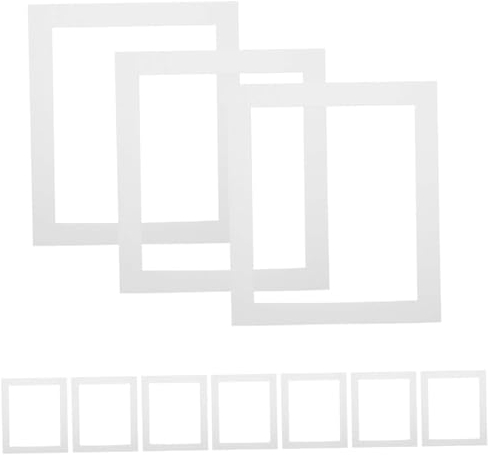 DIYEAH 20pcs Picture Frame Mats Pre-Cut Photo Display Mats for Artwork 12x10 White Backing