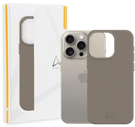ARMOR Leather Magnetic Case for iPhone 15 Pro (Earth Grey)