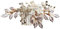 LaLiebDesign Boho Haarkamm Gold Vintage Style - Kleiner Feiner Blumen Hochzeits Haarkamm für Brautschleier Befestigung
