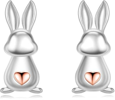 Häschen Ohrringe für Damen Sterling Silber Häschen Schmuck Ohrstecker Geschenke für Damen