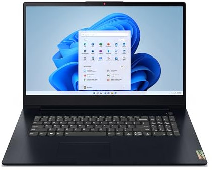 Lenovo IdeaPad 3 17ALC6 - Ordinateur Portable 17'' HD+ (AMD Ryzen 7 5700U, RAM 12Go, SSD 512Go, AMD Radeon Graphics, Windows 11 Home) Clavier AZERTY Français - Bleu
