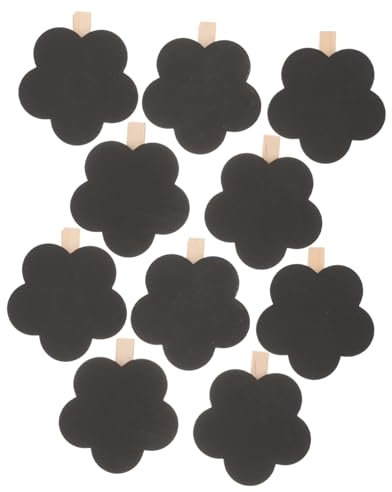 PLAFOPE 10stücke Mini Holz Kreidetafel Clip Tafel Memo Clip Nachrichtenklammern Schilderklammern Tafelklammer Memo Lebensmitteletiketten Nachrichtentafel Holz Kreidetafel Lebensmitteletike