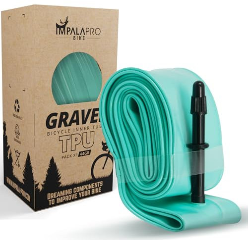 IMPALAPRO - Cámara TPU Gravel 700 x 32-42C Ultraligera 44g válvula Presta 65mm - Camaras de Aire 700 - Camara Bicicleta Gravel 700 - Camara Bici Gravel 700 - Camara Gravel 700 TPU (Gravel 1Pc 65mm)