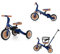 PETITE&MARS Multifunktionales 5-in-1-Dreirad Turbo * Fahrrad * Dreirad * Laufrad * Rutschauto * Lauflernfahrzeug (Enigmatic Blue)
