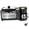 FLCPJGV Breakfast Machine with Coffeemaker Sausages 3 in 1 Breakfast Station Toaster