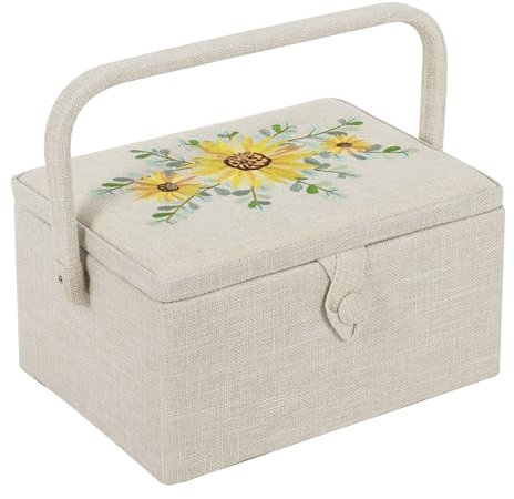Hobby Gift MRMEƱ.2 Nähkästchen, Sonnenblume, 25.5 x 18.5 x 14.5