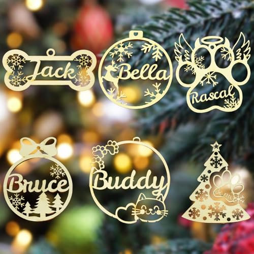 Personalised Wooden Hanging Christmas Ornaments - Tree Decorations