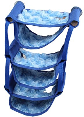 Sosoport Kleintier Hängematte Aus Mehrschichtiges Design Warmes Bett Für Hamster Chinchilla Ratten Und Meerschweinchen Für Käfige Und Nester Blau