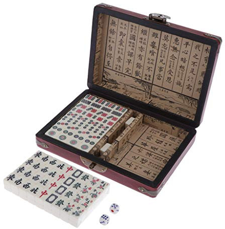 Courtieyeardceastea Mini Mahjong - Juego tradicional chino para fiesta de reunión