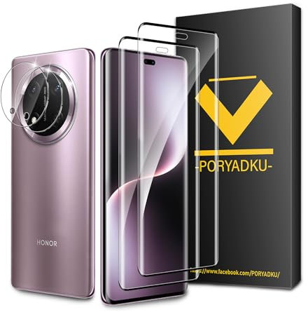 2+2 Pezzi Pellicole Pellicola Vetro Temperato Per Honor Magic 7 Lite, 2 Pellicole Protettive e 2 Pellicole Fotocamera, Supporto Impronta, Resistente Graffi, Durezza 9H, Per Honor Magic 7 Lite