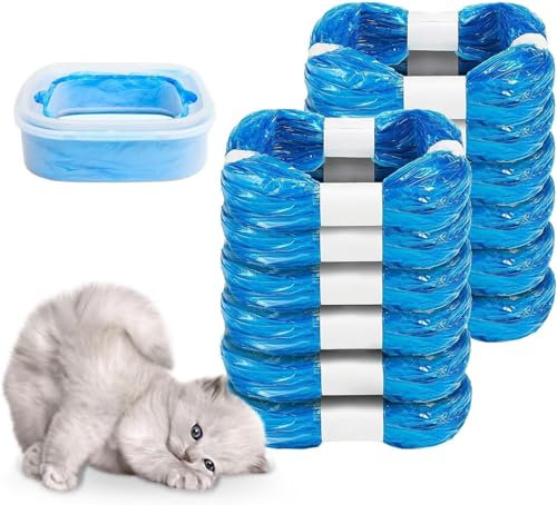 Lot de 4 recharges pour Litter Genie Standard,Plus,XL,Style, Sacs de Recharge pour litière pour Chat,Sacs Poubelle, contrôle des odeurs,4,5 m * 4 Paquets