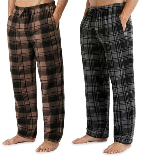 Get Trend Pantalon Pyjama Homme et Ado, Lot de 2 Bas de Pyjama Homme à Carreaux, Loungewear Vêtement de Nuit, Idée Cadeau