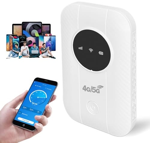 WDKXCN Portable Wifi, Mobile Wifi Router Pocket, 150 Mbit/s portable wifi hotspot, High Speed 4G Router with SIM Slot, Typ-C Schnittstelle,Portable Internet Hotspot 10 Devices Simultaneously