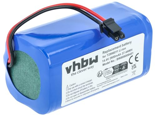vhbw Akku kompatibel mit Eufy L35 HYBRID Plus, L35 HYBRID, LR20, LR30 HYBRID Plus, LR30 HYBRID Saugroboter (2,6 Ah, 14,4 V, Li-Ion)
