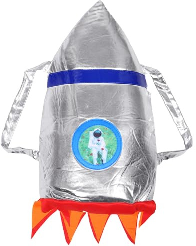 CIMAXIC Raketen-Rucksack für Kleinkinder – Weltraum-Rucksack mit Reißverschluss, Jet-Design, Cosplay-Accessoire für Jungen und Mädchen, Karnevalskostüme und Schulaufführungen