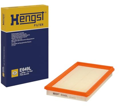 HENGST - Luftfilter E649L - Luft-Filtereinsatz für KFZ - Hochwertiger Motorluftfilter für Otto- oder Dieselmotor - Schutz für Motoren - Wasserbeständig