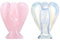 CrystalTears 2pc Caved Guardian Angel Natural Rose Quartz/Opalite Reiki Healing Statue Fengshui Figurine Gift for Christmas 1.5