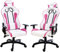 GIOSEDIO GSA212 Weiß/Rosa Ergonomisch Gaming PC Stuhl, Chefsessel mit Verstellbarer Rückenlehne und Armlehnen. Racing Bürostuhl Komfortabler Bürostuhl in sportlicher Racer Optik. (Weiß/Rosa)