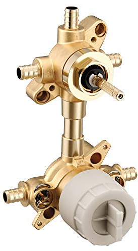 Moen M-CORE Mixing Valve with 2 or 3 Function Integrated Transfer Valve with Crimp Ring PEX Connections and Stops, U232XS