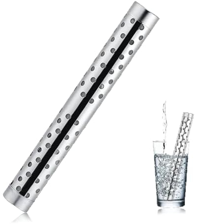 Alkaline Water Filter Stick, Reusable Portable Nano Energy Stick PH Alkalizer Ionizer Stainless Steel Hydrogen Minerals Wand Water Purifier Filter