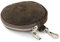 modamoda de P10 / P08 Damen Leder Rauleder Geldbörse Münzgeldbörse Taschenanhänger ø 11,5 cm handmade in Italy, Farbe:Dark Chocolate