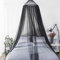 Betthimmel, Moskitonetz, rund, zum Aufhängen, Netz, rund, durchscheinend, für Kinderbett, Doppelbett, Queen-Size-Bett, Schwarz