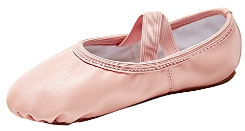 Stelle Ballet Shoes for Girls Soft Leather Dance Slippers Ballerina Shoes(Ballet Pink,9MT)