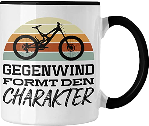 Trendation Fahrrad Radfahrer Geschenk Rennrad Bike Geschenkideen Tasse Fahrradfahrer Kaffeetasse (Schwarz)