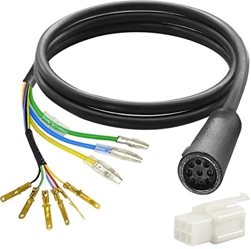 DKARDU 9 Pin Wheel Hub Motor Cable, E-Bike Motor Hall Sensor Waterproof Extension Cable, Electric Bike Accessories Convert Cord for Electric Bicycle, 80cm