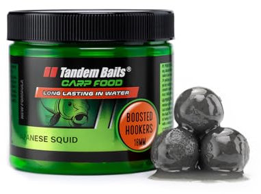 Tandem Baits Karpfen Futter Angelfutter Hakenköder Carp Food Boosted Hookers 18 mm 300 g Japanischer Tintenfisch