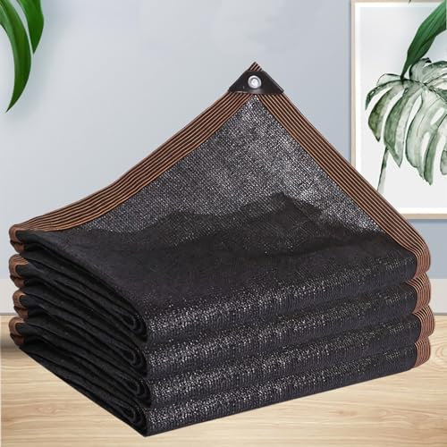 Voile Ombrage,HDPE Toile D'ombrage Pergola Serres Filet D'ombrage,Protection Rayons 60-75% UV Filet D'ombrage,pour La Couverture VéGéTale/Jardin/Voitures/Terrasse/Camping,Noir,1x1m