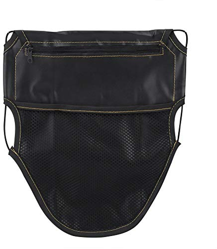 Agatige Borsa sottosella per moto, 27x31x13 cm/10,63x12,21x7,87 pollici borsa portaoggetti sottosella per scooter in pelle PU borse laterali per sport motoristici per moto e scooter
